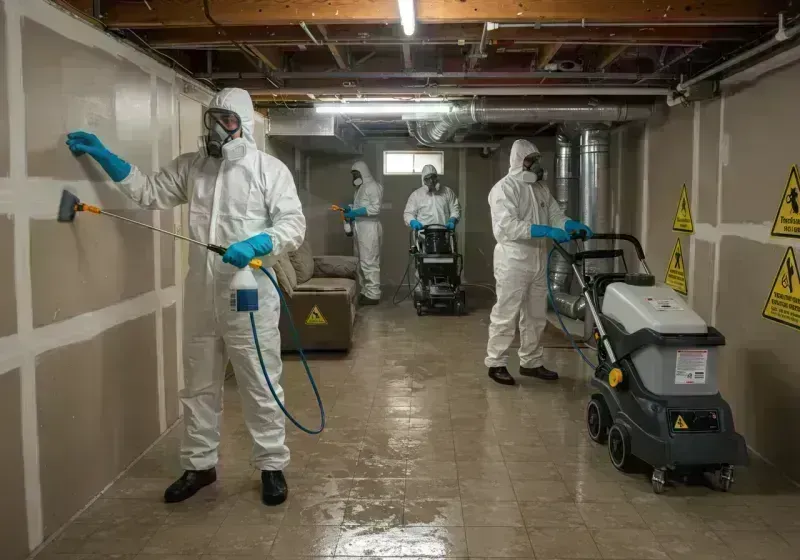 Basement Moisture Removal and Structural Drying process in Mayfield Heights, OH